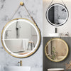 Metal Frame Round LED Bathroom Mirror Make Up Anti Fog & Memory Function 800mm