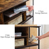 Brown Wooden TV Cabinet Metal Leg with Compartment Shelf Unit Industrial Style