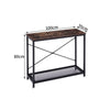 Industrial Wood Hallway Console Table Living Room Side Table w/ Bottom Shelf