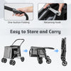 Folding Pet Stroller Dog Cat Stroller Portable Travel Pet Cart for S/M Size Pet