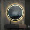 DIY Round Illuminated Bathroom Mirror with Demister Over Bathroom Sink LED Light