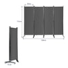 4-Panel Room Divider 173cm Folding Privacy Screen Portable Fiber Wall Divider