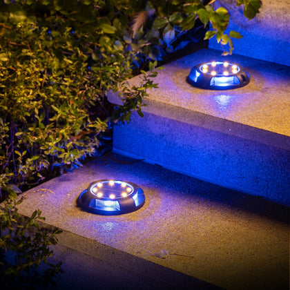 LED Solar Power Ground Lights Floor Decking Patio Outdoor Garden Lawn Path Light