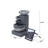 Solar Garden Fountain Water Pump Cascade Landscaping Outdoor Feature Landscape