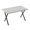 Modern Wood Dining Table Kitchen Dining RoomTable with X/U Shaped Metal Legs