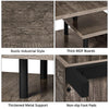 Industrial TV Table Wood TV Stand Console Cabinets with Shelves for Living Room