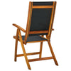 Folding Garden Chairs 6 pcs Solid Wood Acacia and U6D1