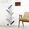 9 Tier Display Tree Bookshelf Bookcase Storage Organizer Home Office White