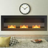 Bio Ethanol Fireplace Real Fire Frame 2/3 Burner Wall/Insert w Protective Glass