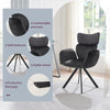 2PC Ergnomic Fabric Accent Arm Chairs Dining Kitchen Living Room w/ Steel Leg