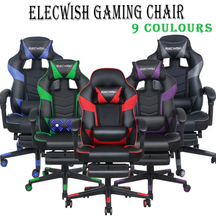 Luxury Executive Massage Gaming Chair Computer Swivel Recliner Home Office Large
