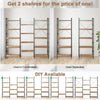 Industrial 5-tier Bookshelf Triple Bookcase Freestanding Ladder Display Shelf