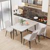 Oversize Slate Kitchen Dining Table Marble Counter-height Table Solid Metal Legs