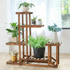 Anticorrosion Wooden Plant Flower Stand Pot Bonsai Display Rack Thickened Frame