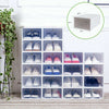 20PCS Large Plastic Shoe Storage Boxes Drawer Stackable Foldable Organiser Clear