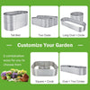 Outdoor Metal Raised Garden Bed Oval Elevated Flower Herbs Planter Growing Box