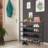 5-Tier Entryway Shoe Rack Industrial Shoe Organizer Freestanding Storage Shelf