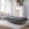 Linen Convertible Sofa Bed Padded Couch 3-Level Adjustable Double Sleeper Settee