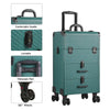 Green Rolling Beauty Makeup Trolley Travel Drawer Suitcase Hairdressing Nail Box