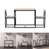Modern Space Saving Table and 2 Chairs Kitchen Compact Set for Dining Room Hall
