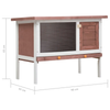 LARGE 3FT WOODEN SINGLE RABBIT HUTCH PET INDOOR OUTDOOR HOUSE FERRET GUINEA PIG