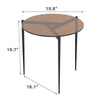 Coffee Table Centre Accent Table Glass 80/50cm Round Tempered Glass Metal Frame