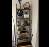 Industrial Ladder Bookcase Vintage Style Display Cabinet Rustic Metal Shelf Unit