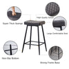 2/4PCS Bar Stools Breakfast Stool Kitchen Bar High Chairs Velvet Seat Metal Legs
