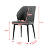 2/4/6pcs Dining Chairs Set Faux Leather Seat Back Metal Legs Kitchen Chair