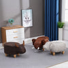 Upholstered Animal Shaped Ottoman Ride-on Footrest Stool Rest Seat TOY Kids New