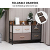 Fabric Chest of Drawers 5-Drawer Dresser 2-tier Storage Organizer Unit Bedroom