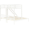 3FT Triple Sleeper Table Ladder Solid Pine Wooden Bunk Bed Children Single White