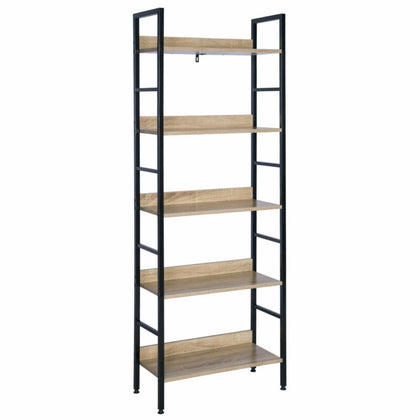 5Tier Ladder wood Shelf Storage Shelving Unit Bookcase Corner Rack Display Stand