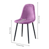 Set of 4 Velvet Dining Chairs Upholstered Seat Home Living Room Lounge Bedroom