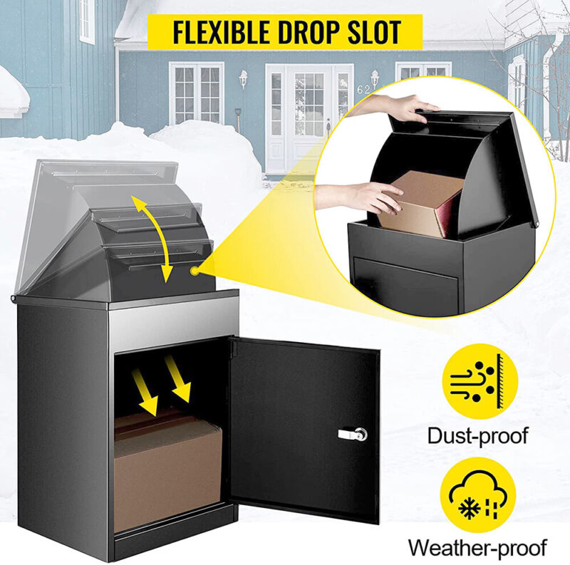 Large Parcel Drop Box Lockable Outdoor Secure Letter Box Post Box Mail ...