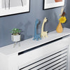 White Radiator Cover Small Large MDF Slat Wood Cabinet Shelf Grill Furniture