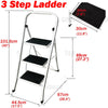 Folding 2 3 4 Step Ladder Safety Non Slip Mat Tread Foldable Kitchen Home DIY