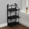3/5 Tier Bookshelf Plant Flower Pot Stand Foldable Storage Shelf Metal Shoe Rack
