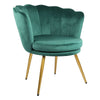 Genesis Flora Accent Tub Chair Scallop Armchair Petal Back With Golden Legs