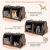 2-In-1 Pet Carrier Pet Kennel Cat Dog Travel Crate w/Removable Hammock Carry Bag