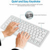 New White Slim Wireless Bluetooth Keyboard For Apple Ipad Android Phone Tablet