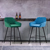 1/2/4X Bar Stools Breakfast Velvet Padded Bar Chairs Seat Kitchen Pub Stool UK