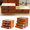 Wooden Small Chest of Drawers Storage Cabinet Desktop Trinkets Box Jewelry Case