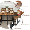 5-Piece Dining Table & Chair Set Bar Pub Table and Four Stool Set w/ MDF Table