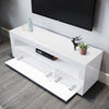 Modern TV Unit Cabinet White Stand High Gloss Sideboard 120cm with LED RGB Light