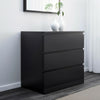 White / Black Chest of Drawers Bedside Table Nightstand 3 Drawer Cabinet Bedroom