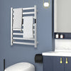 8-Tier Bathroom Heated Towel Rack Wall Mounted Plug-in Electric Towel Warmer LED