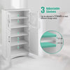 Bathroom Storage Floor Cabinet Freestanding Wooden Storage Cupboard with 4 Doors