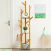 Garment Clothes Coat Rack Stand Wooden Tree Hanger Bag Hat Hook Holder Standing