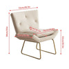 Stylish Accent Chair for Living Room Velvet Armchair Occasional Tub Chairs Cream